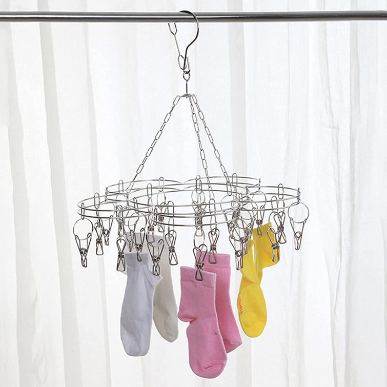 Rebrilliant Stainless Steel Clothes Laundry Drying Rack, Clip And Drip